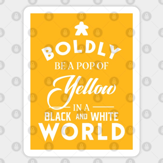 Orange Meeple Boldly Be A Pop of Color Board Games Meeples and Tabletop RPG Addict Sticker by pixeptional